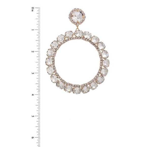 Rhinestone Dangle Earring - Picture 6 of 9